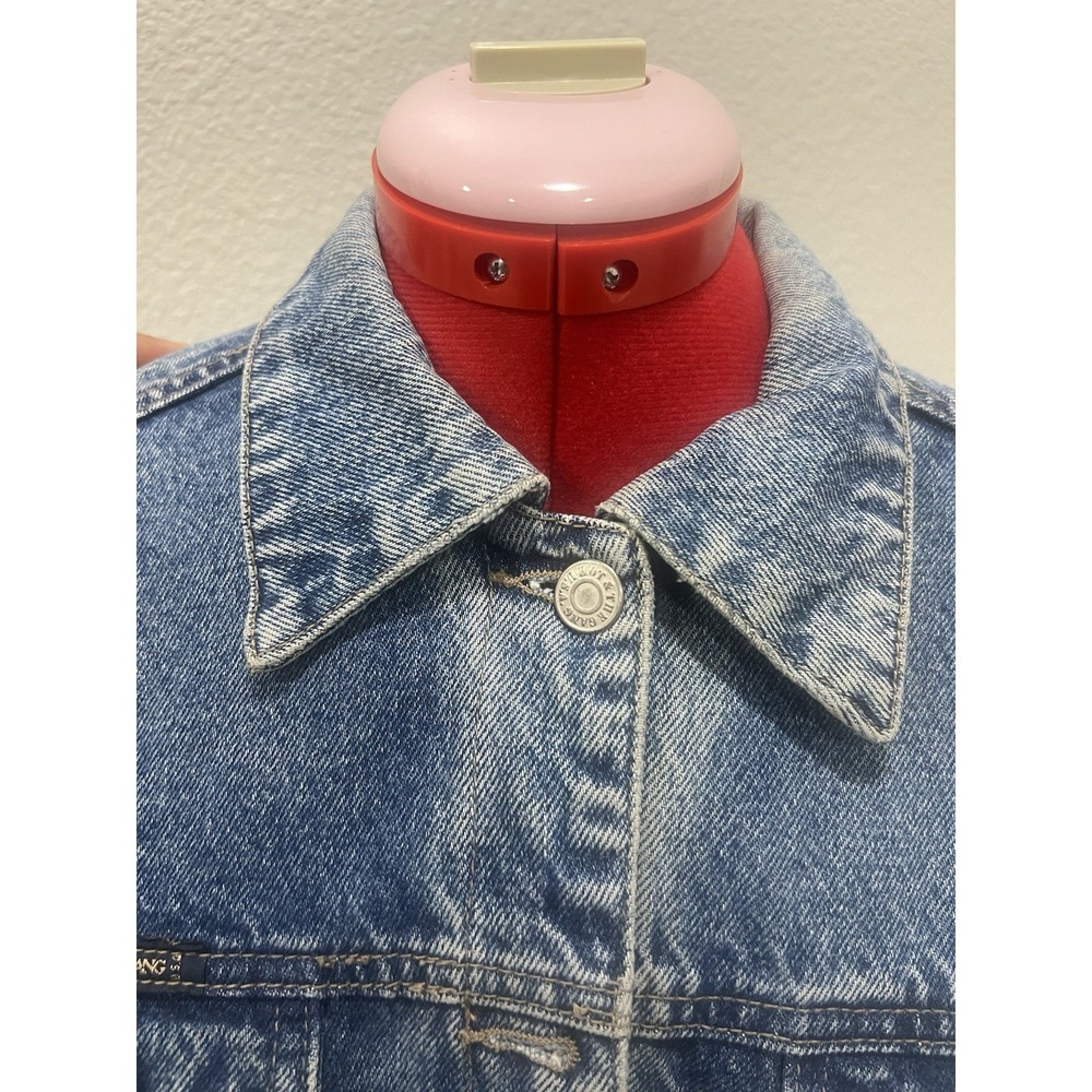 Vintage‎ ANG Jeans Denim Jacket Cropped Light Wash Jean Jacket - Picture 3 of 7